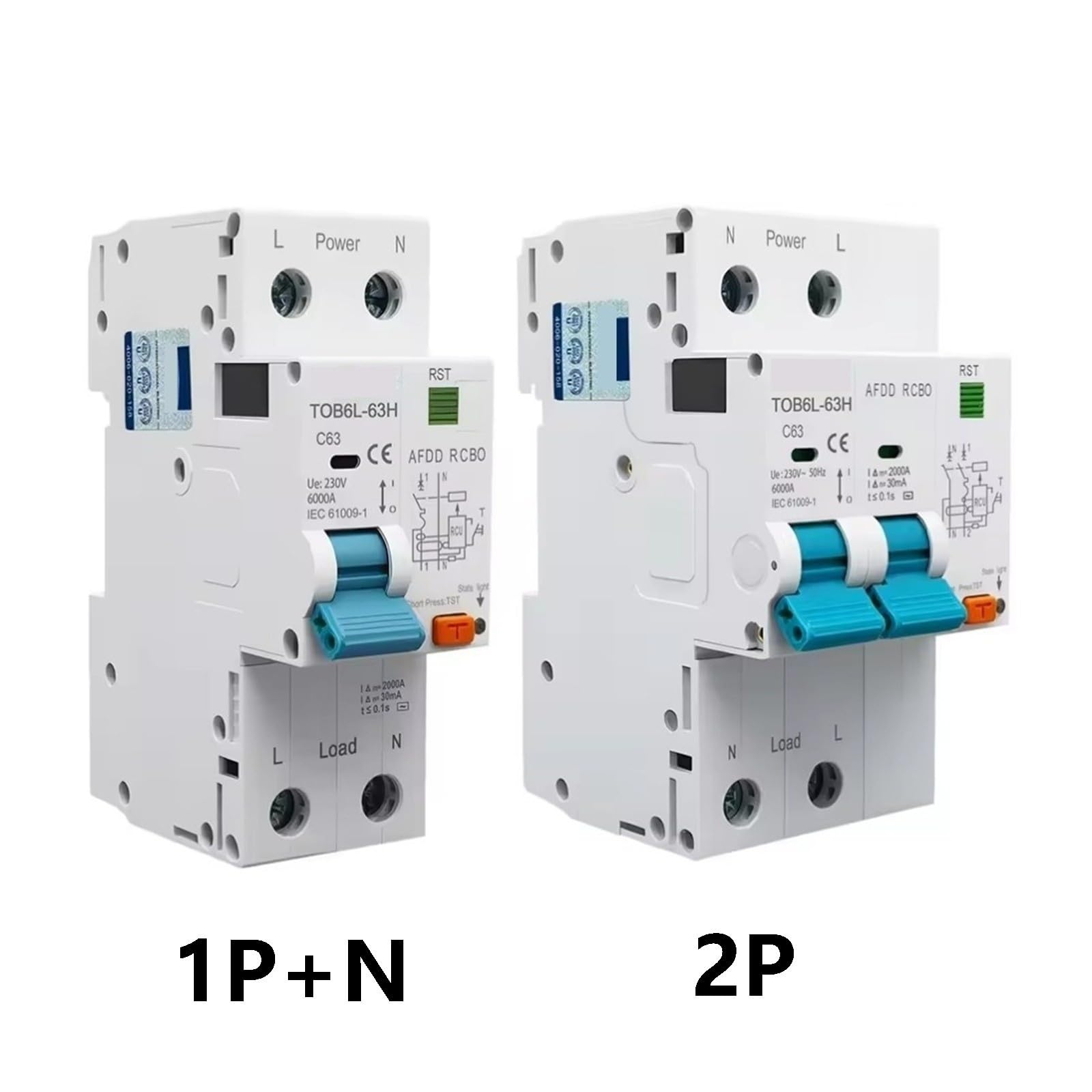 AFDD Wyłącznik typu AC z krzywą C AC230V 63A AFDD RCBO