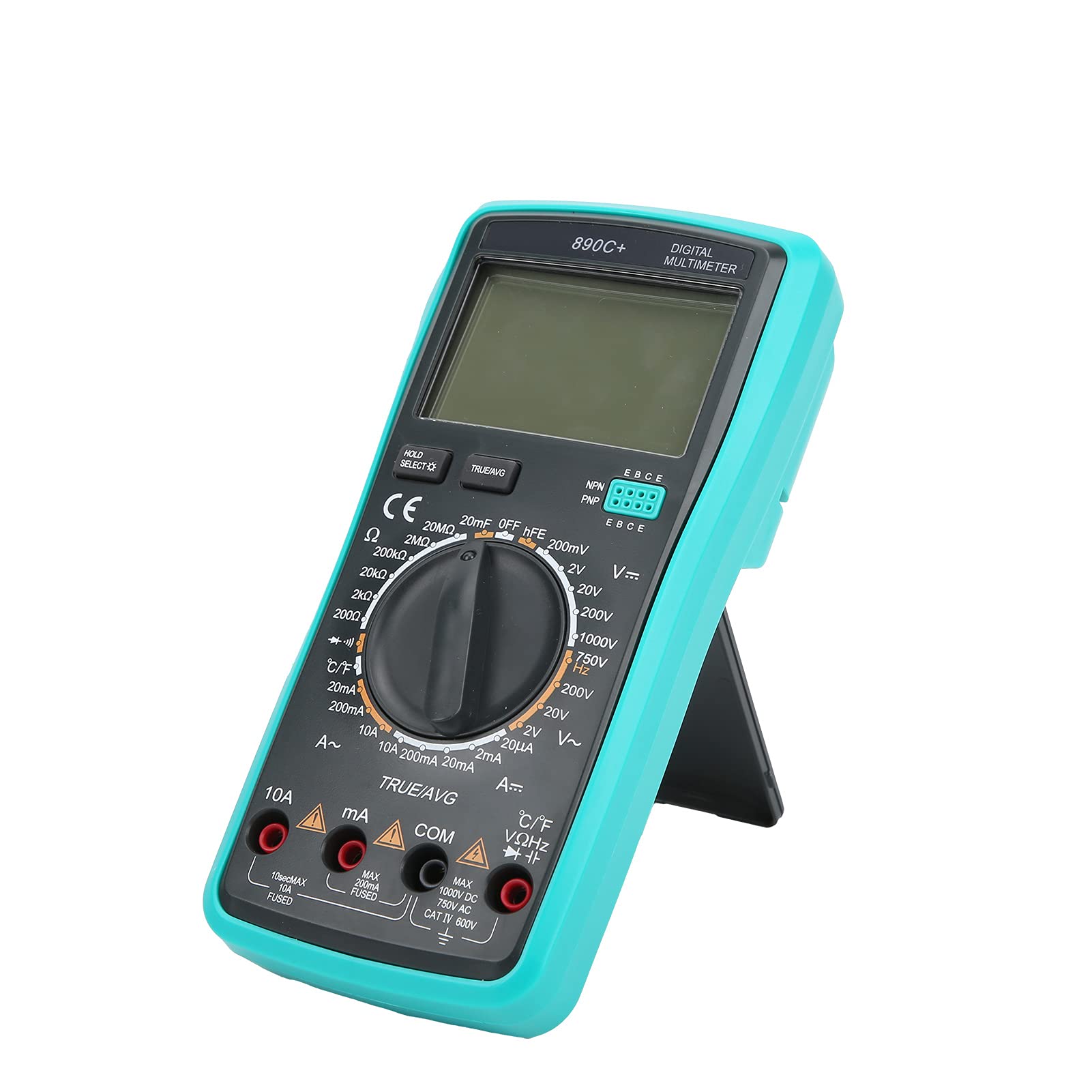 Multímetro digital 890C+ con medidor de corriente de voltaje de protección automática anti-quemaduras de temperatura