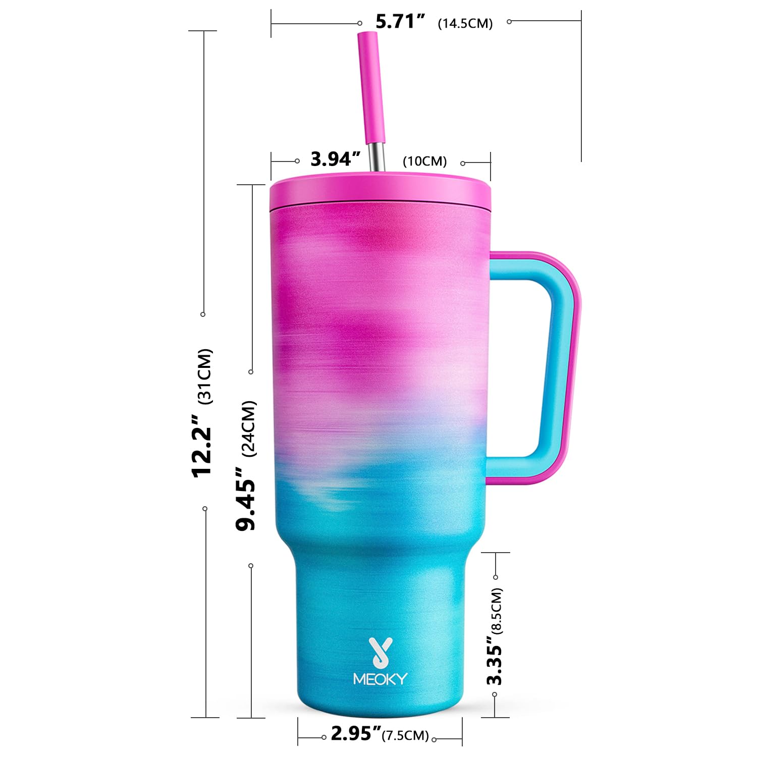 MAMEIDO Tazza da caffè termica con cannuccia 470 ml, Tazza termica