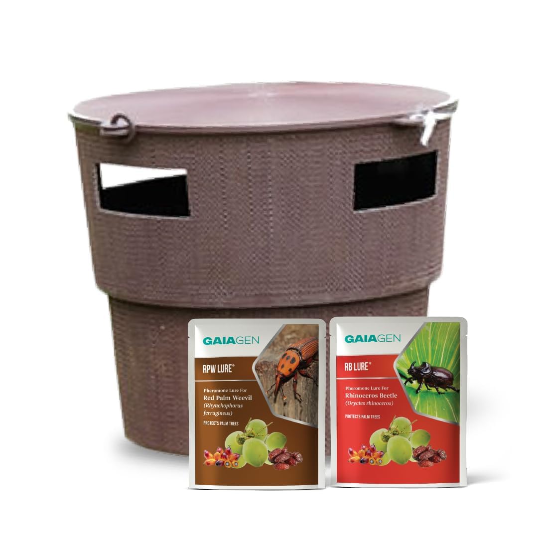 Gaiagen's Complete Protection for Coconut & Palm Trees - RB Lure® (5), RPW Lure® (5), Bucket Trap (10) & Grub Control (1Kg)-image-26