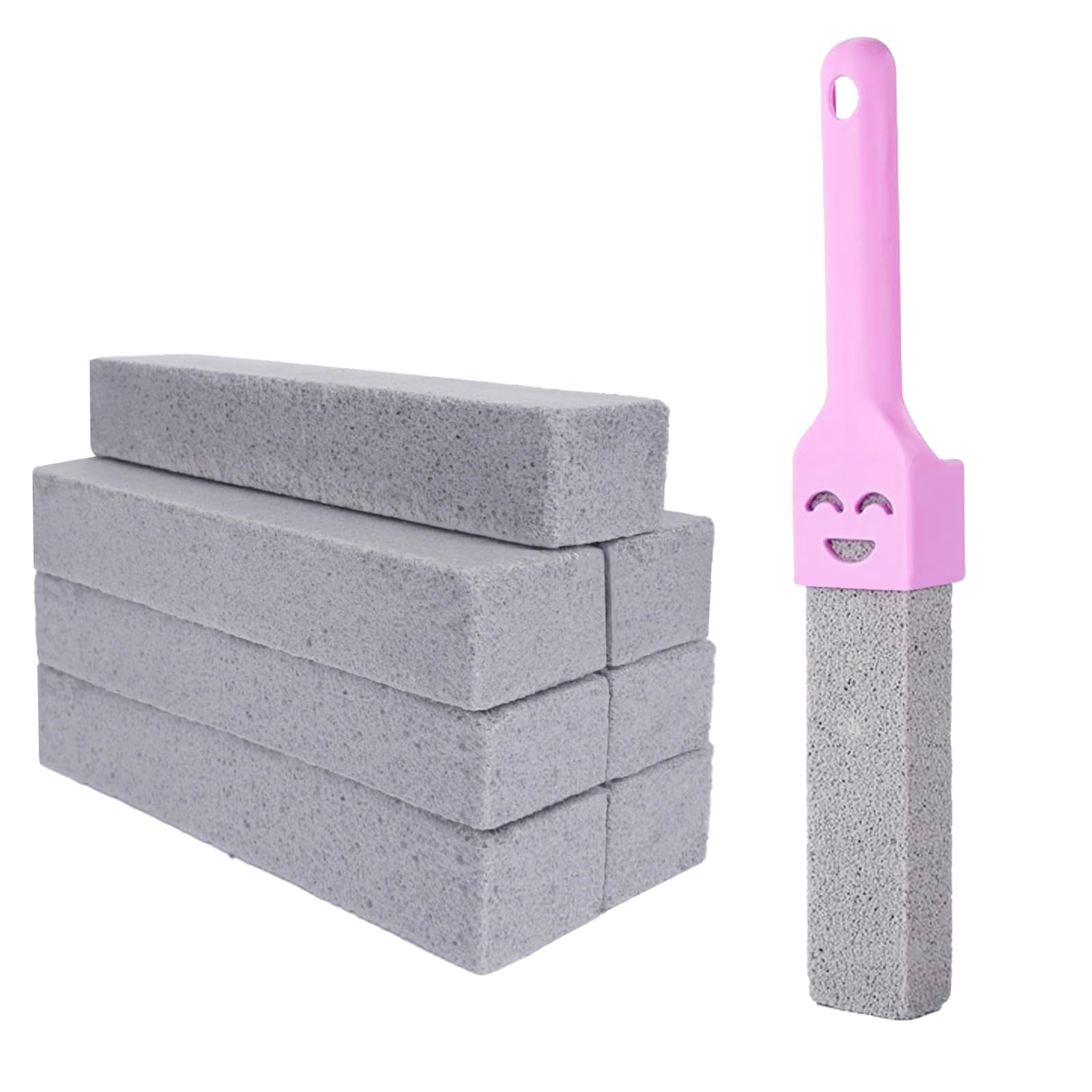 8pcs Pumice Stones for Cleaning, Pumice Stone Stoilet Bowl Cleaner Scrubber, Toilet Pumice Stone with Handle for Bathroom Kitchen Sinks Grills, Household Stove Grate Toilet Bowl Cleaner Gel Stamp