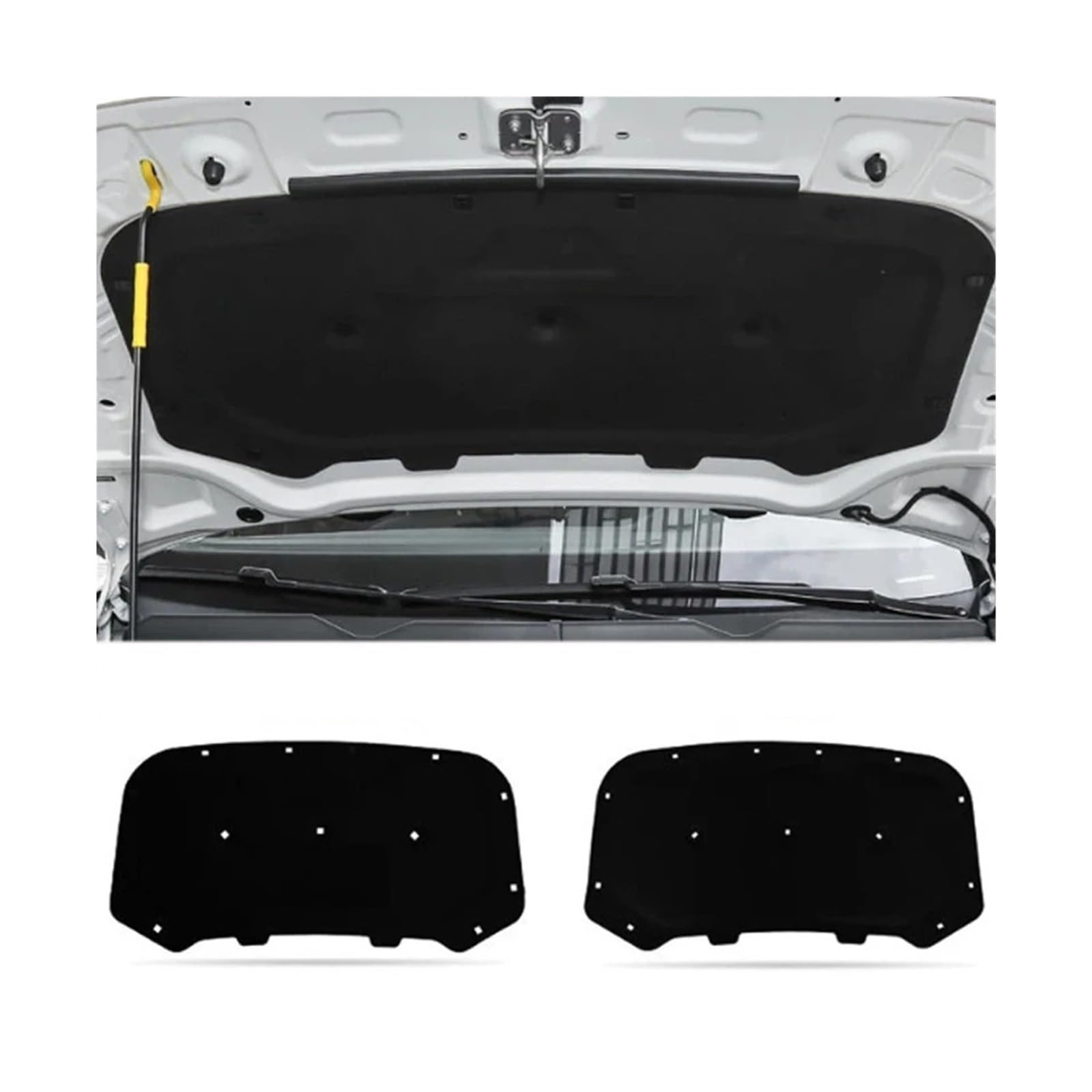 Dlkaddkgf Style A Compatible For Vw Taos Tharu 2019 2020 2021 2022 2023 2024 Front Hood Engine Sound Pads Heat Insulation Carpets Auto Accessories