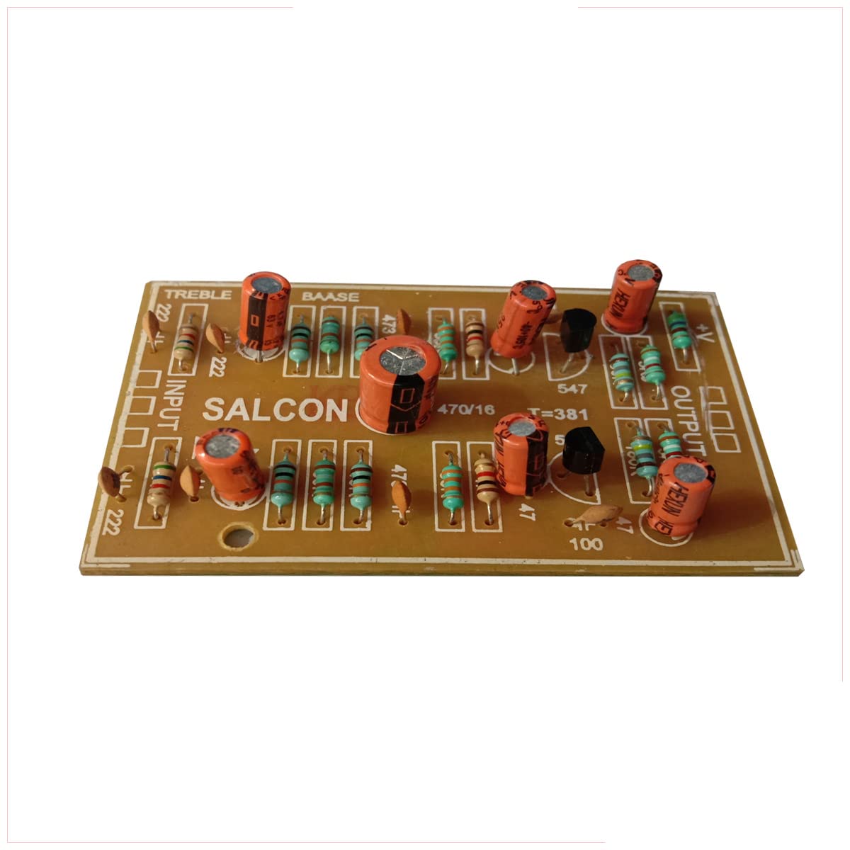 Salcon Bass Treble 2TR Audio Board, 2-Transistor Tone Control Board, Adjustable Bass & Treble, High-Fidelity Audio, DIY Preamp Circuit Board-image-16