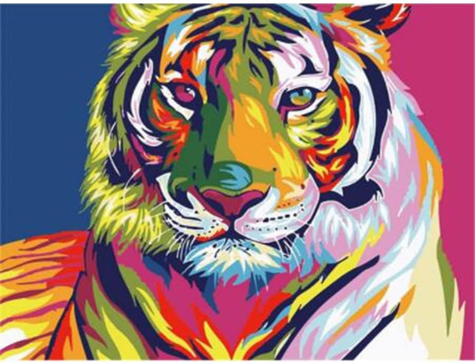 diy diamond painting animal lion tiger kit full diamond embroidery 5d mosaic art picture home decoration gift A14 40x50cm