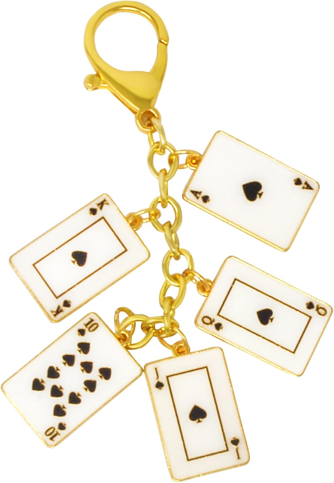 Feng Shui Winning Cards Windfall Wealth Keychain Harmony Porsperity Success Good Luck Amulet Christmas Gift Keychain W5473