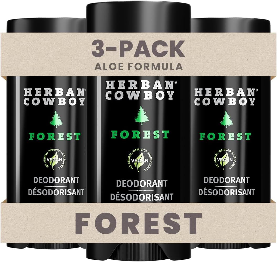 Forest Aloe Infused Deodorant with Hints of Cedar, Mandarin, and Black Pepper (2.8 oz, 3 Pack)