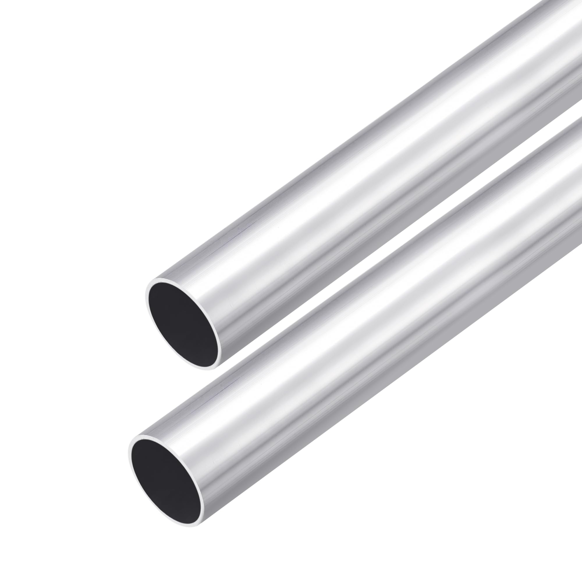 DMiotech 2Pack (22mm OD x 20mm ID) 6063 Aluminum Round Tube 300mm Length Industry Metal Tubing for Machinery Frame Construction DIY Projects