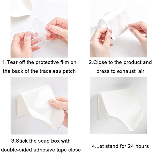 Miniatura 7 de Generic Brands Jabonera para ducha, jaboneras autodrenantes para baño, soporte para jabón de ducha para jabón, blanco, azul, rojo ladrillo, amarillo