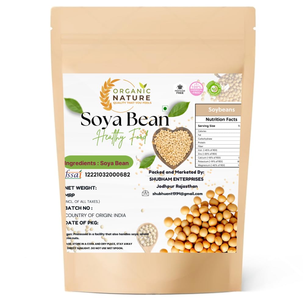 Organic Nature Soya Bean Seeds | Soyabean Dana | High Protein & Natural (pack of 400 gram)