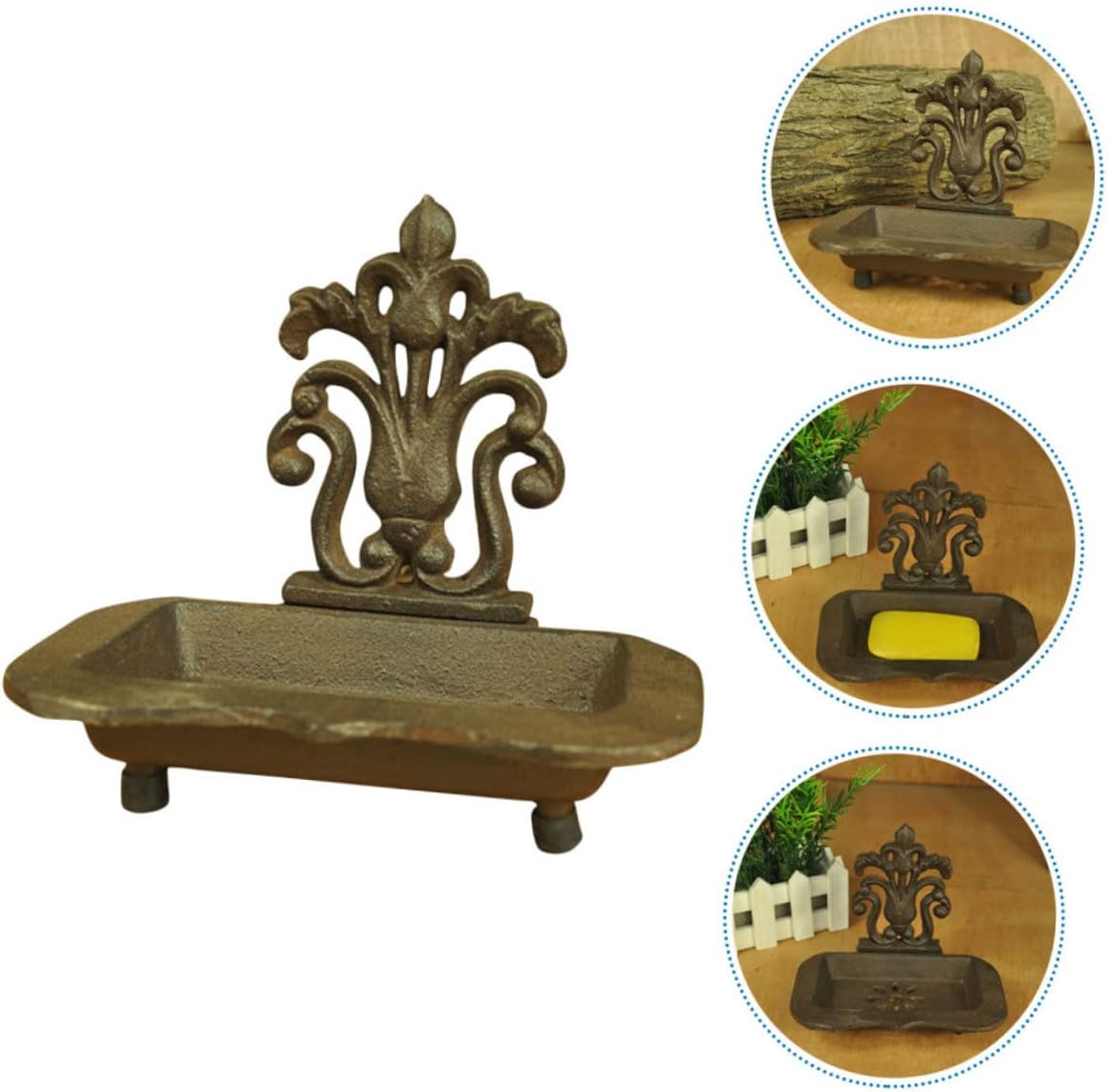 Iron Soap Dish Bar Soap Holder for Shower Dishes for Bar Draining Rack Tray Shower Holder Dish Self Draining Metal