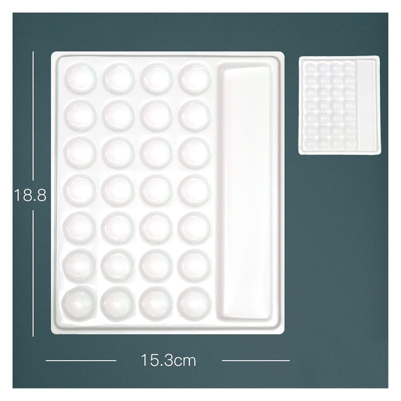 paleta akwarelowa paleta artystyczna paleta farb, tacka na gwasz, paleta artystyczna (rozmiar: 19,3 * 11 cm)