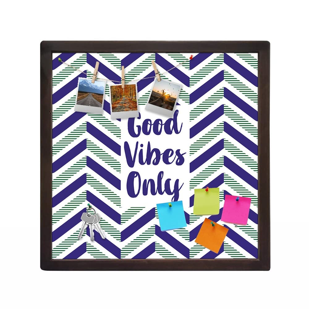 Coloron Dreamz Printed Good Vibes ONLY Bulletin Board | Soft Board | Notice Pin Board for Office, Room 16 X 16 Inch, (41 x 41 cms)-image-20