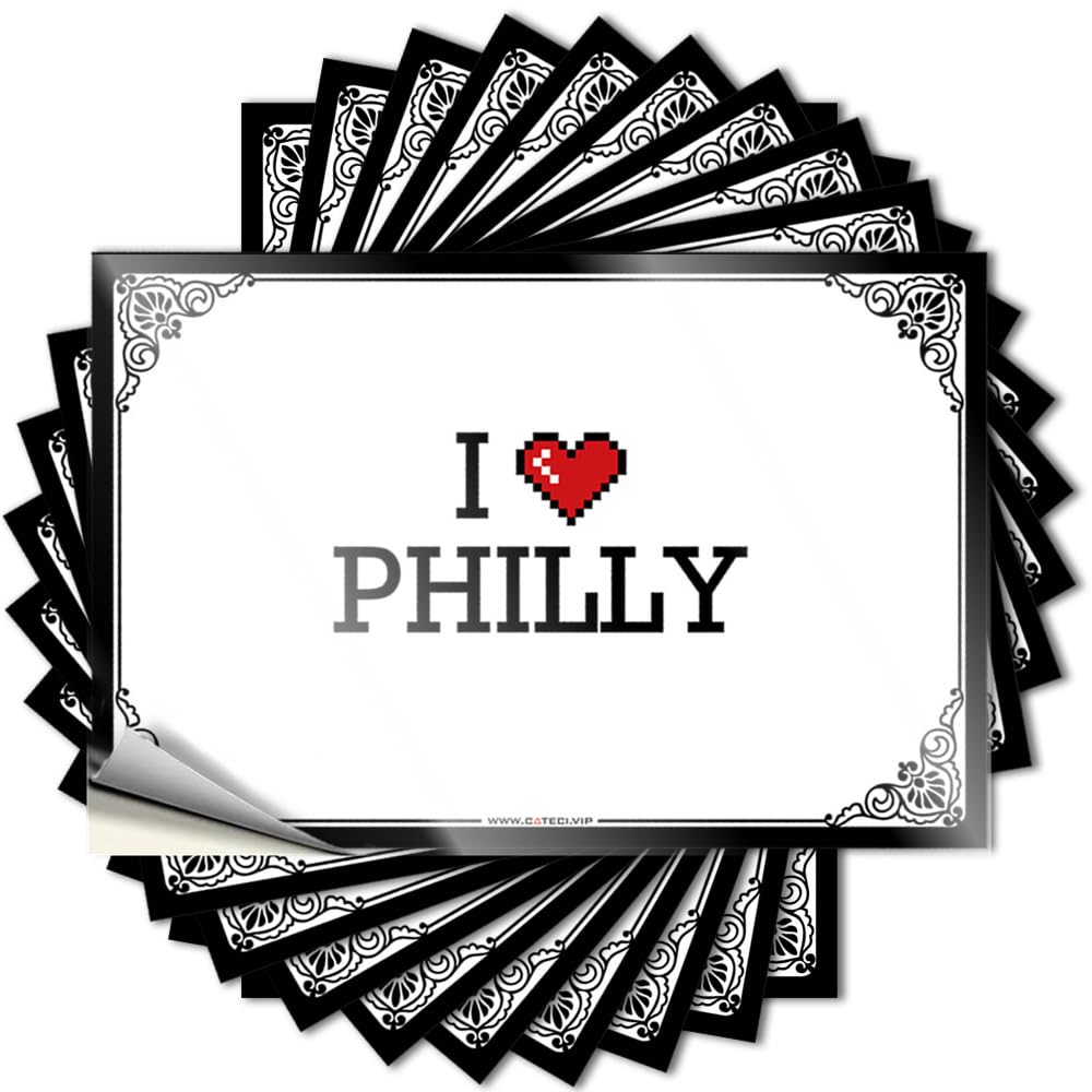 Lettering Sticker Cozy, Ideas Tumbler I Love Philly | Country Room Decor(6X9CM)