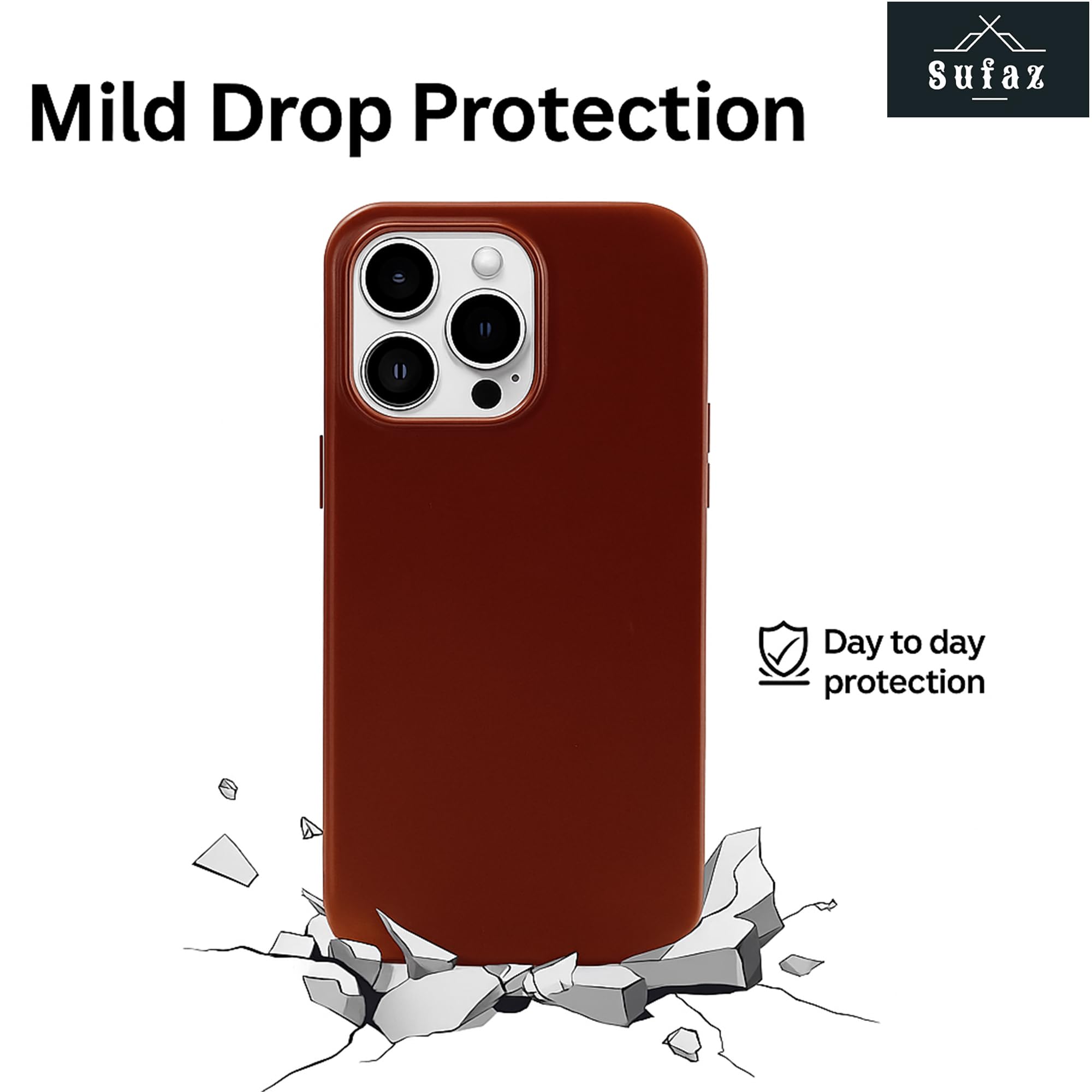 SUFAZ Leather Case for iPhone 14 Pro Max, MagSafe Compatible, Brown — photo 3