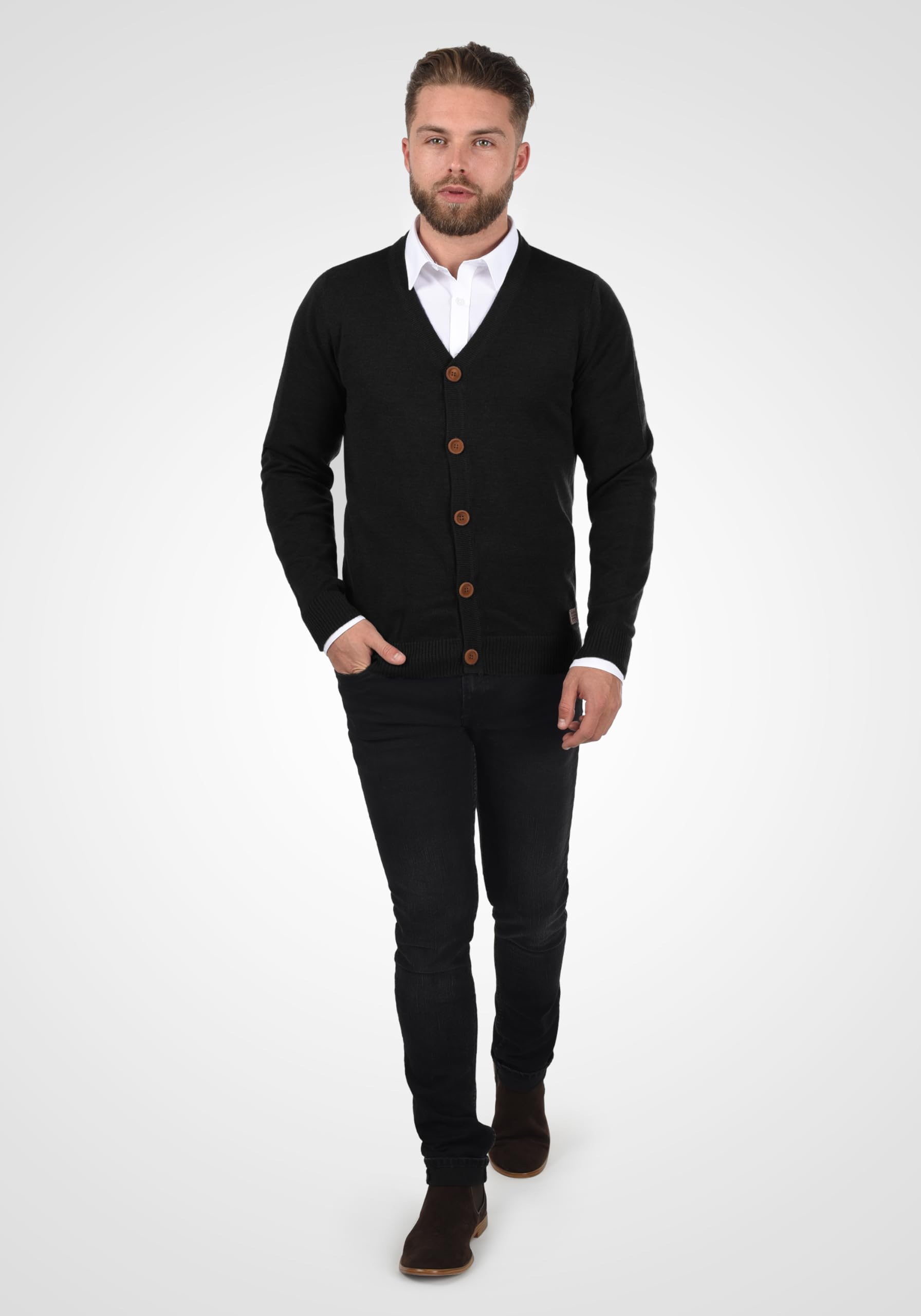 BLEND Lennard Cárdigan Chaqueta De Punto Rebeca para Hombre con V-Neck