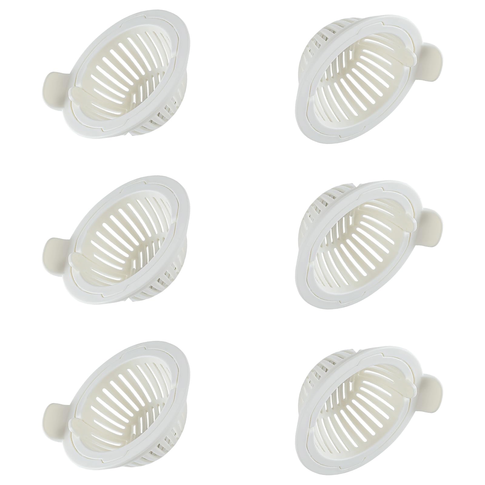 6PCS Sink Strainer Insert with Elevates Edges Rapid Drainages Prevents Water Poolings in Residential Kitchens Food Scraps Catcher Basket