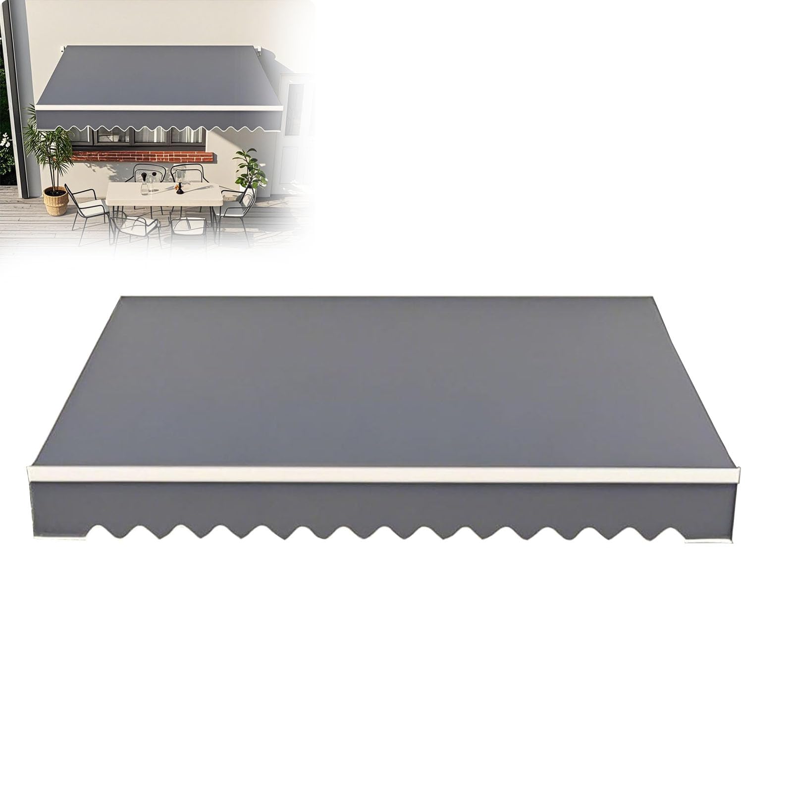 Toile de rechange pour auvent rétractable de terrasse et store extérieur imperméable