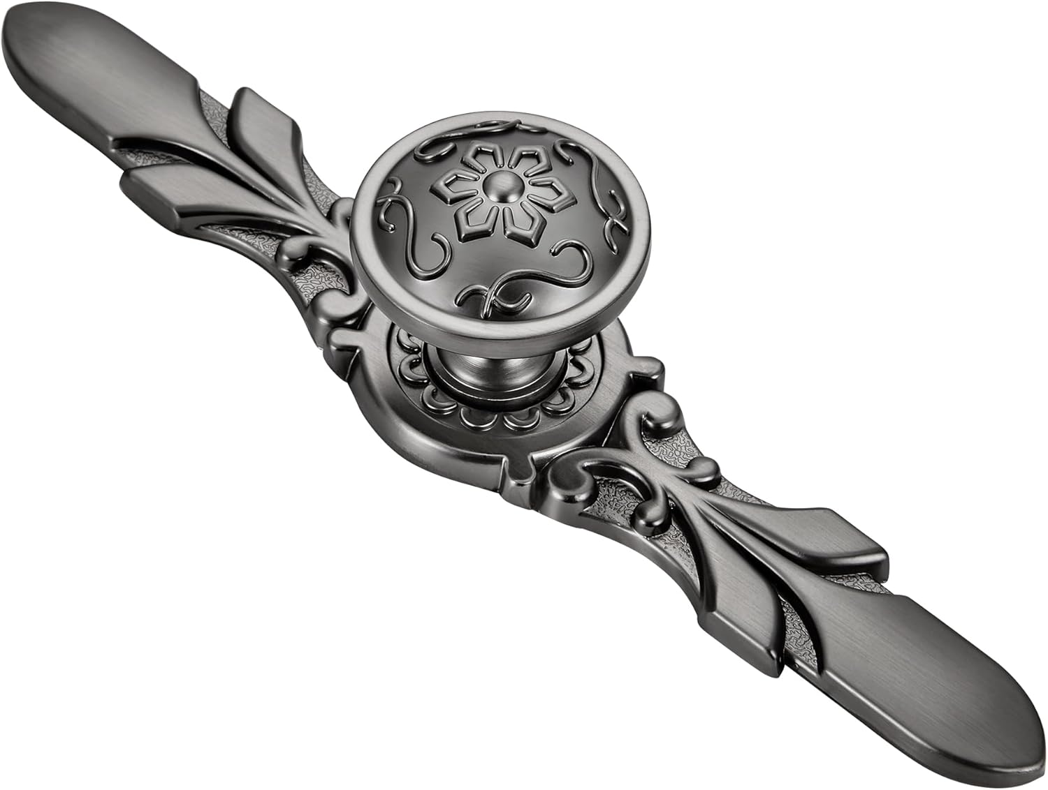 10 Pack Round Oil Rubbed Bronze Knobs with Plate - 1.26?Knob & 5.8?Plate - Trendy Drawer Pulls and Knobs for House and Office Decorative Hardwares