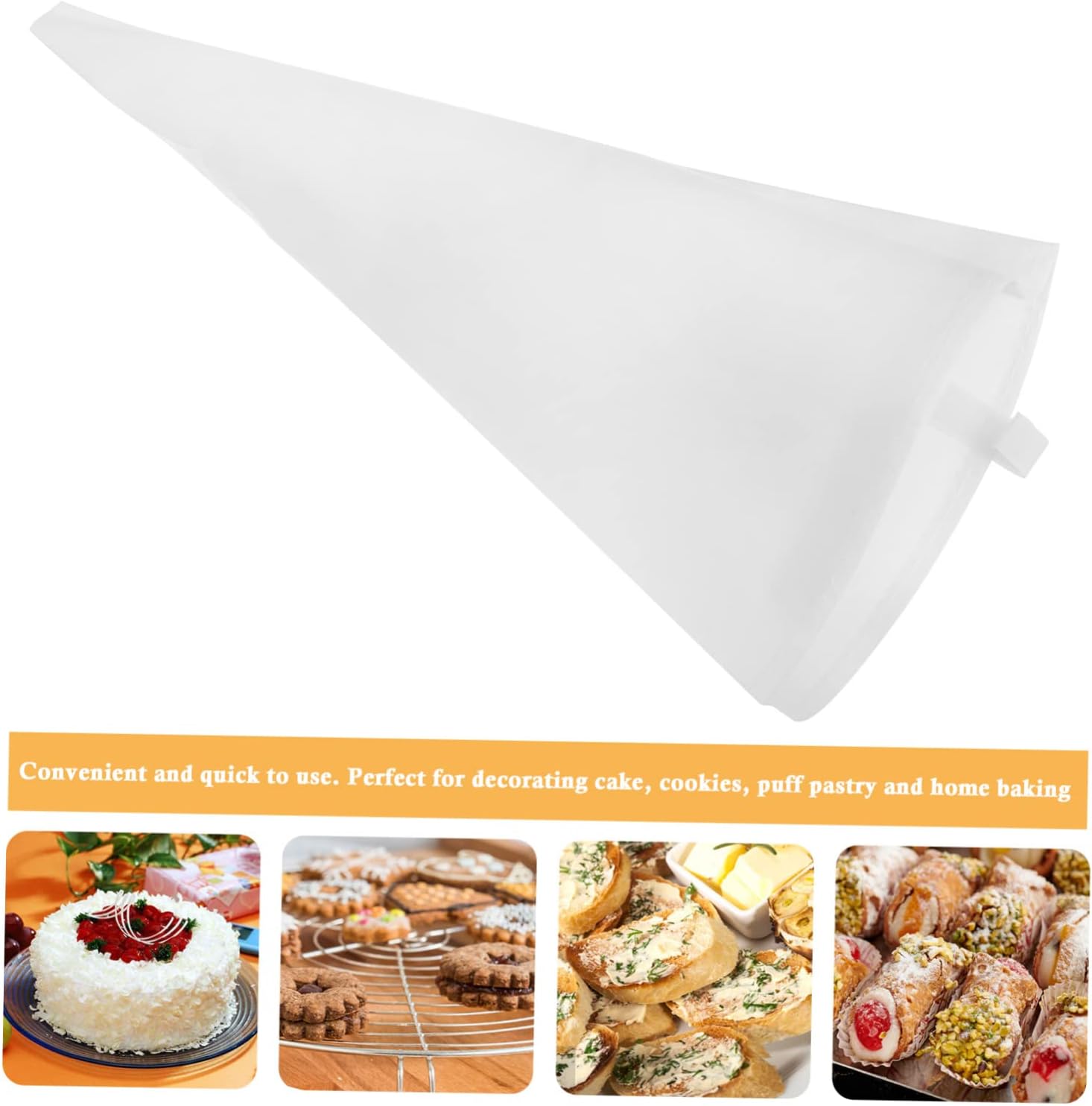 Cabilock 2pcs Reusable Piping Bags for Frosting and Cake Decorating Pastry Bags for Baking Practical for Cupcakes and Desserts