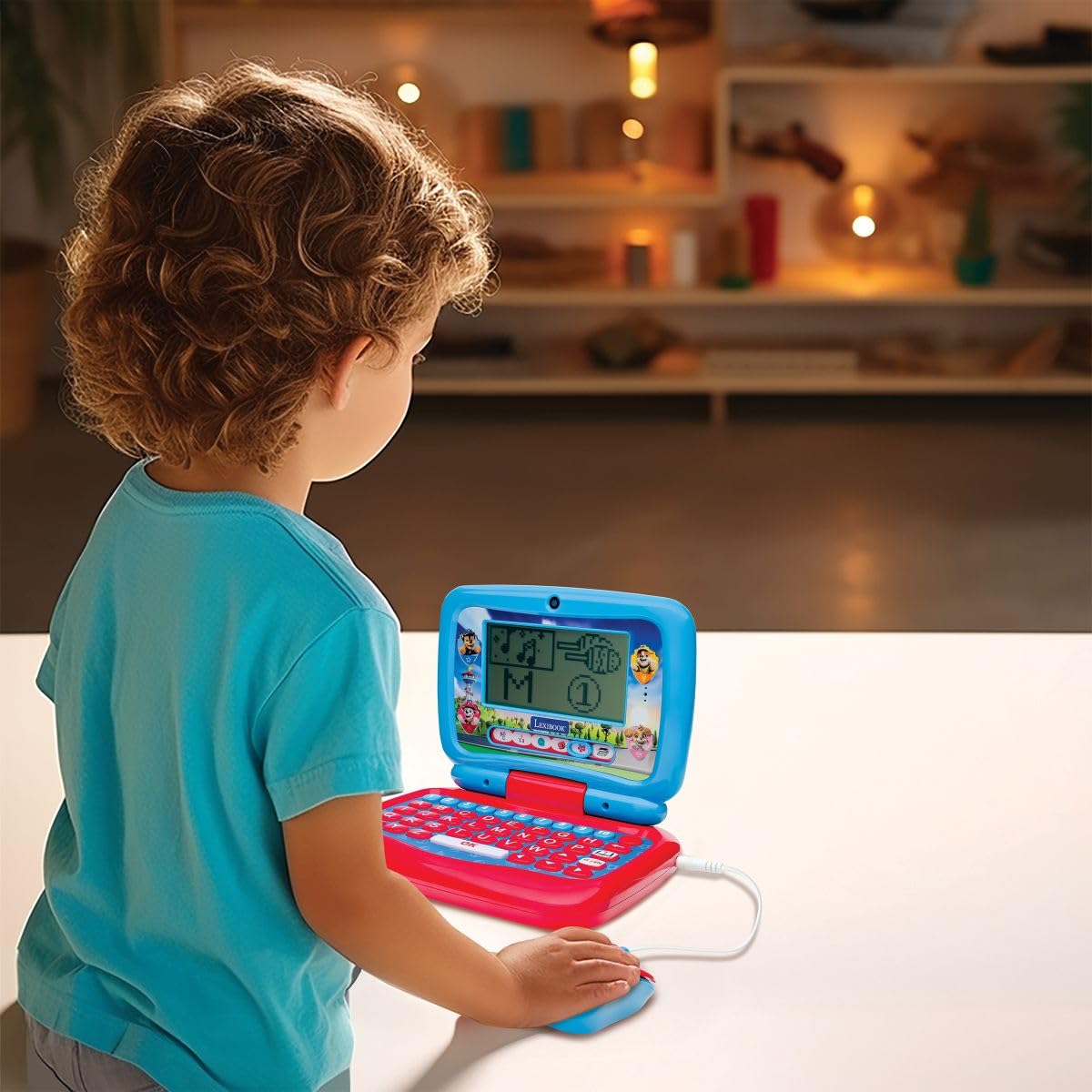 Lexibook, Laptop Educativo bilingüe parlante Paw Patrol, 40 Actividades, 6 categorías de Aprendizaje, Historias animadas, inglés e Italiano, Azul/Rojo, JC398PAi5LXB