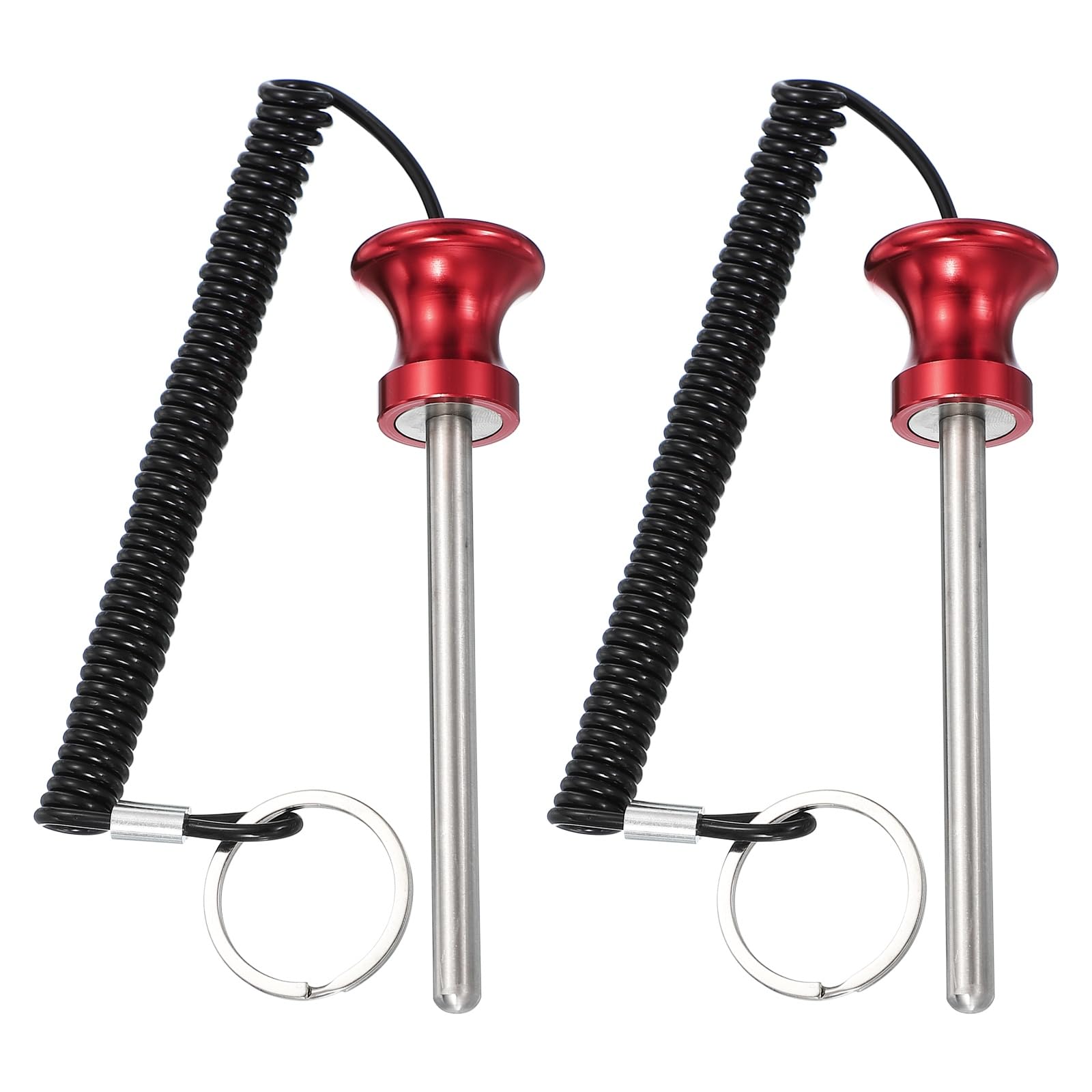 YELARXI Weight Stack Pin, Weight Gym Pin Strength Training Equipment Replacement with Pull Rope, 0.3 x 3.9 Inch Fit for Commercial Home Gym Club Machine Accessories (2 Pack, Red)