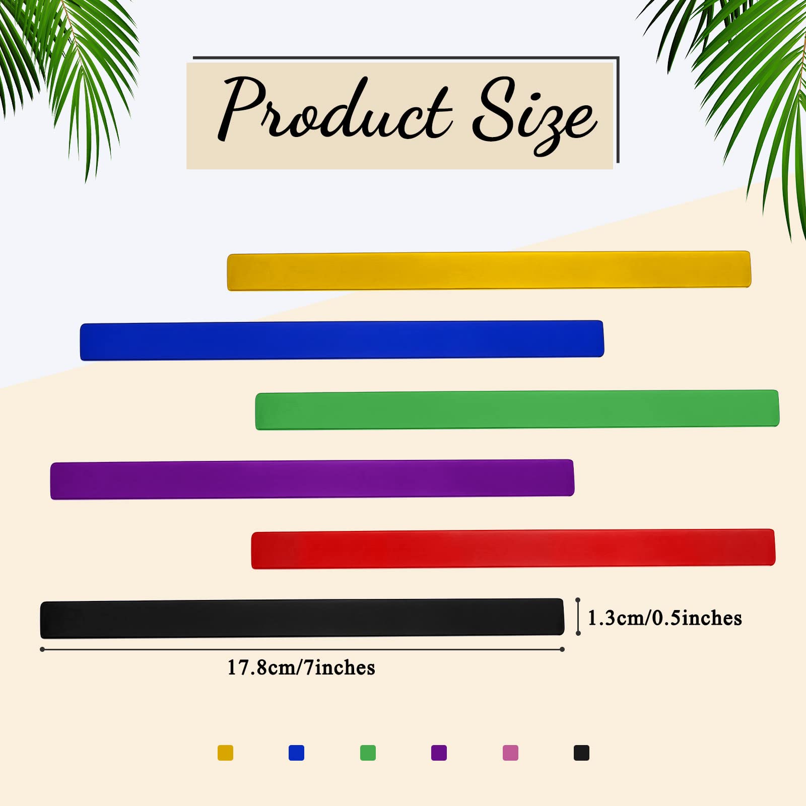 24 Pcs Anodized Aluminum Bracelet Blanks Metal Stamping Blanks Engraving Metal Stamp Bracelet Blanks for Jewelry Making DIY Crafts Supplies, 7 x 0.5 x 0.05 Inches, 6 Colors