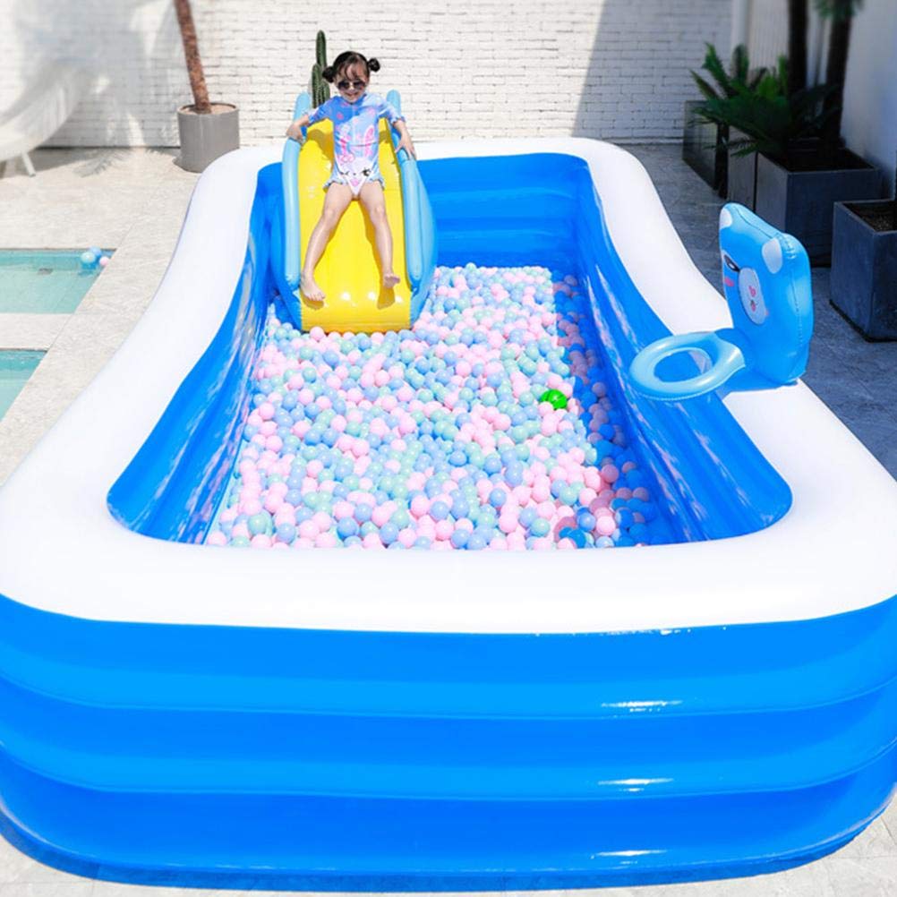 Inflatable Water Slide, Children Swimming Pool Supplies Kids Water Play Toy Outdoor Rectangular Swimming Pool