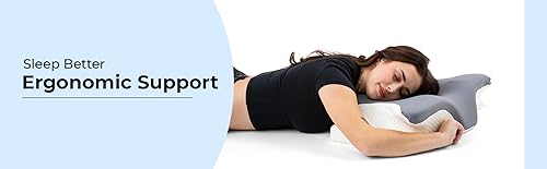 Miniatura 4 de Almohada ergonómica de espuma viscoelástica con orificio para el brazo, soporte ortopédico cervical de mariposa para dormir de lado, reduce la