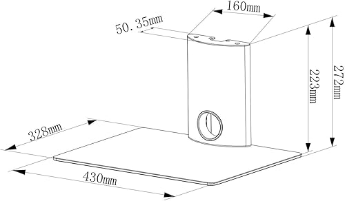 Miniatura 7 de 2xhome Nuevo soporte de montaje en pared para TV (doble brazo) y (1) paquete de estante único - Secure Cantilever LED LCD Plasma Smart 3D WiFi