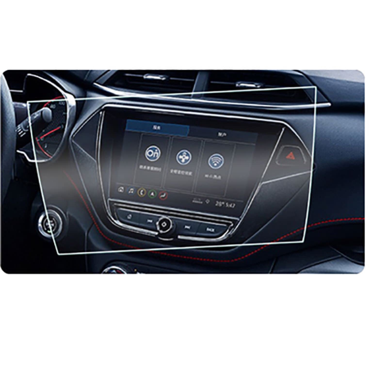 Nawigacja samochodowa Szkło hartowane Ekran LCD Folia ochronna Naklejka Osłona Dla chevroleta Trailblazer 2019 2020 2021