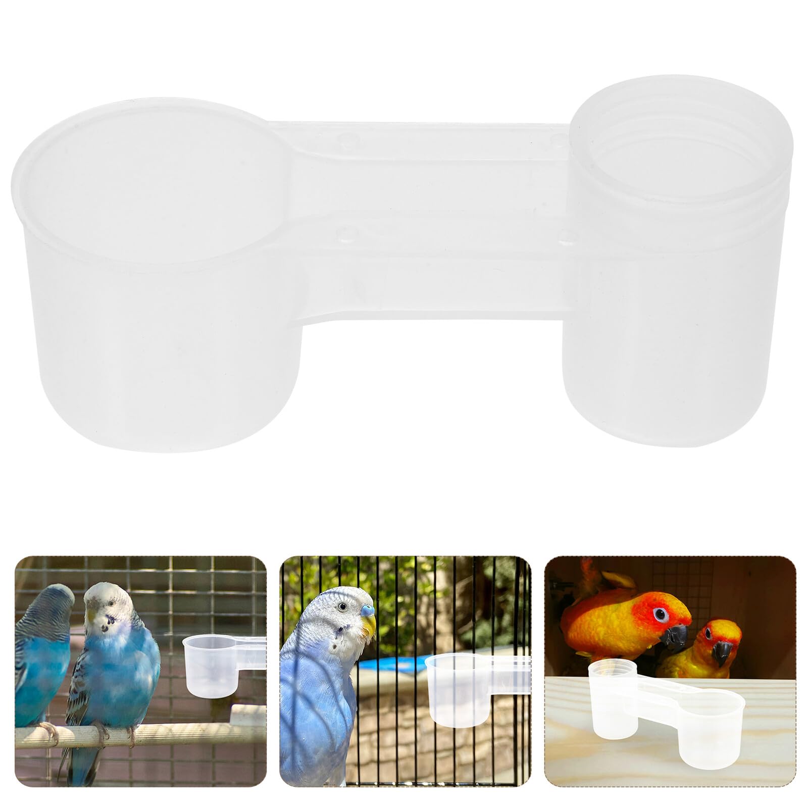 ifundom 10pezzi Abbeveratoi per Piccioni e Uccelli Bianco in Plastico Doppia Uscita Facile da Pulire e Resistente per Uso in Casa o Zoo