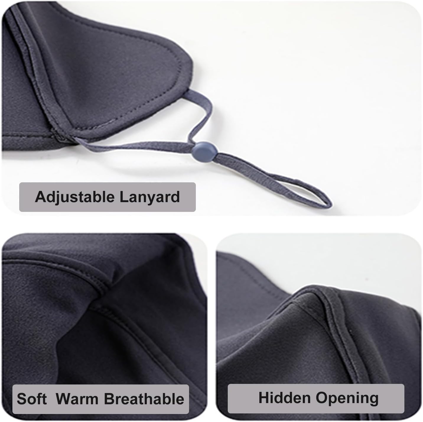 Winter Face Mask, Warm Windproof Face Cover, Balaclava Thermal Face Mask Cold Weather Mask, Breathable Reusable - Image 4