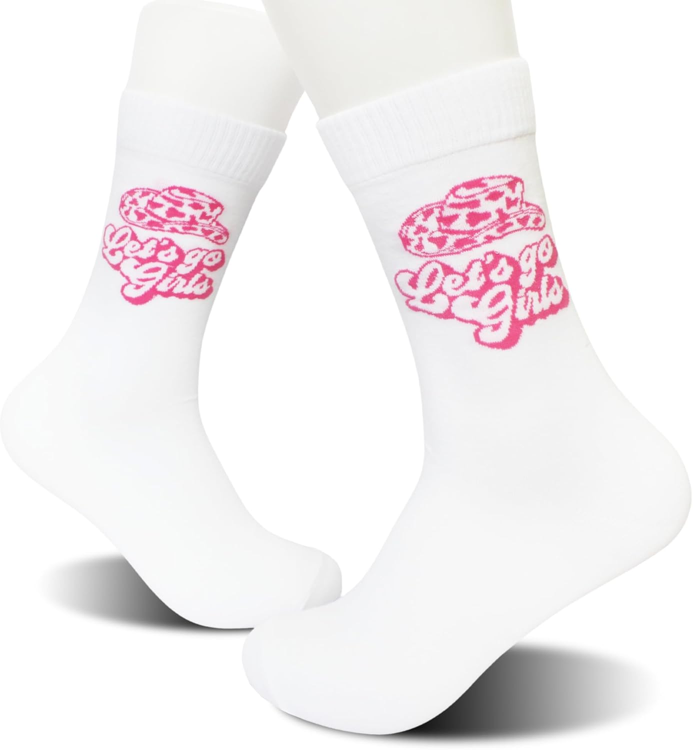 Let's Go Girl Socks - Cowgirl Hat Printed Socks - Western Rodeo Sock for Women. (085) - Image 3