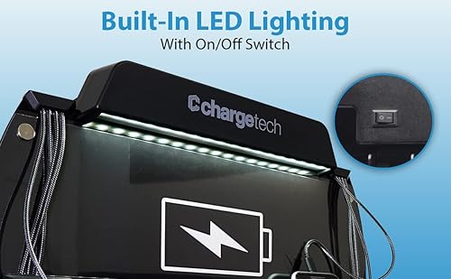 Miniatura 4 de Chargetech Estación de carga S9 Power Stand - Estación de carga para iPhone, iPad, cable Lightning, cargador de teléfono celular Android, tabletas