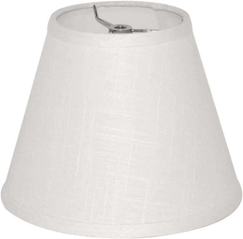 TOOTOO STAR Barrel White Small Lamp Shade for Table Lamps Replacement, 5x9x7 Inch,Fabric Cloth, Spider Model (white)