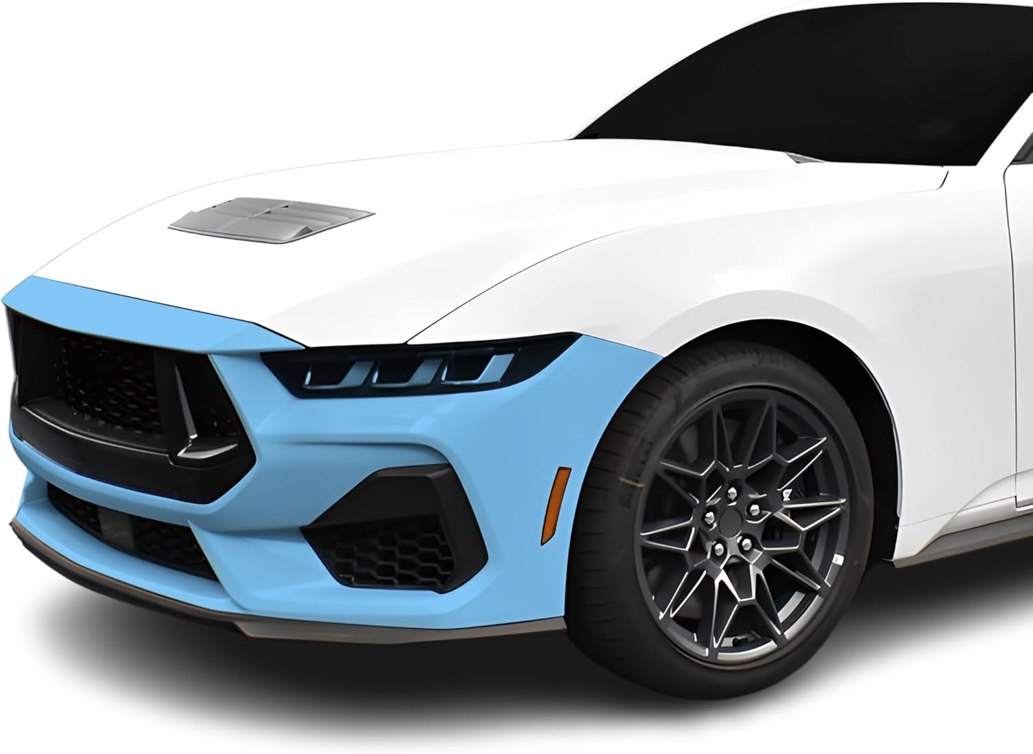 BOGAR TECH DESIGNS for Ford Mustang GT 2024+ Front Bumper Premium Paint Protection PPF Film Kit Cover, Clear Bra