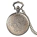 Reloj de cuarzo de bolsillo estilo retrovintage tipo bronce cepillado antiguo para...