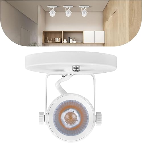 Miniatura 1 de Arcfox 9W 4000K LED Round Ceiling Spotlight Fixture Dimmable Directional Spotlight Monopoint Light Fixture for Kitchen Bedroom Shop Accent Task