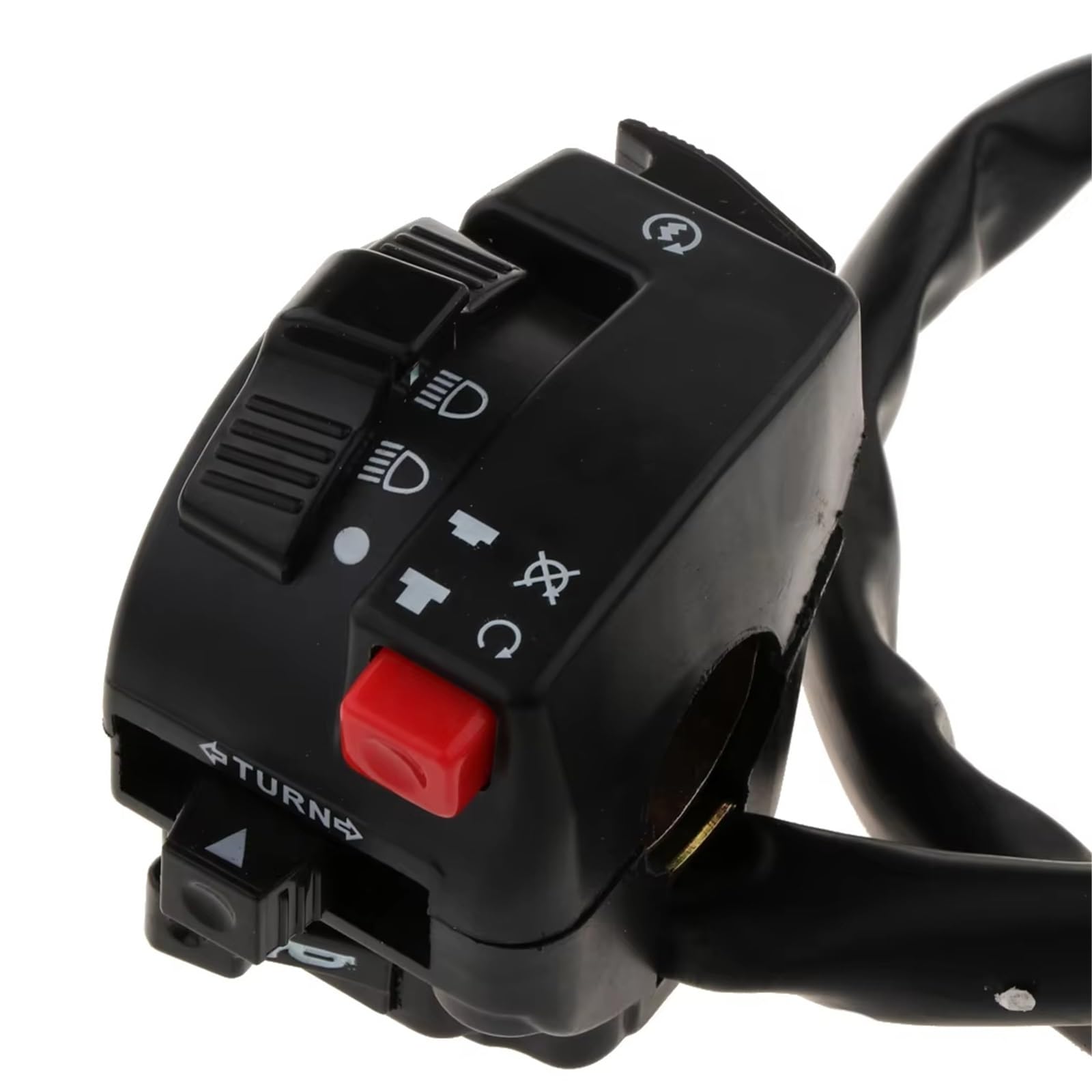 Interruptor 22 Mm para Motocicleta ATV Interruptor Izquierdo Luz Arranque Botón Estrangulación Interruptor Manillar Izquierdo para ATV 50-125cc Interruptor Momentáneo botón Arranque para Moto