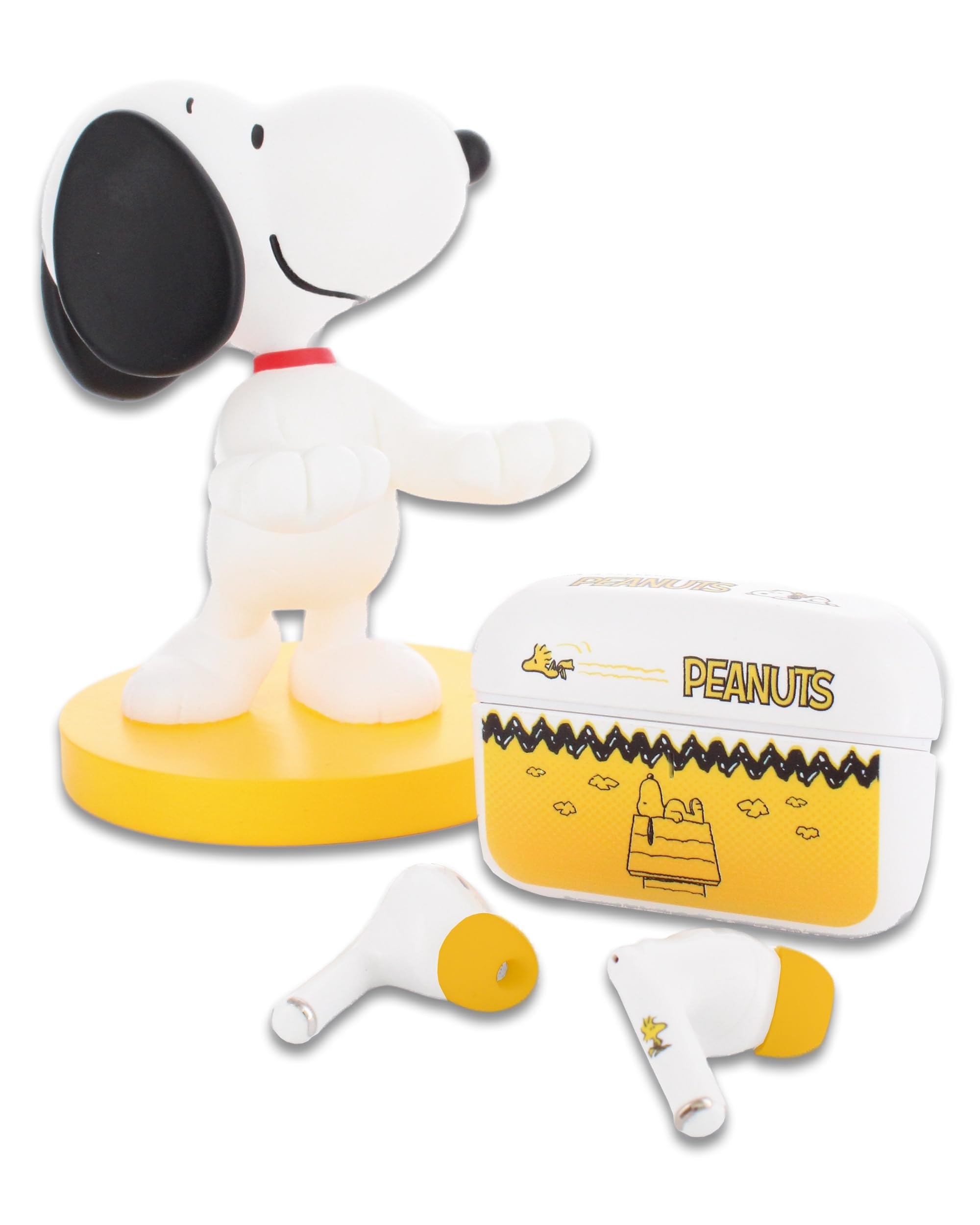 Buds Pro Peanuts Snoopy Wireless Bluetooth EarBuds & Phone Holder - In Ear Headphones with Microphone, 28+ Hours Playtime, Active Noise Cancelling Wireless Earbuds with IPX4 Rating & Charging Case-image-44