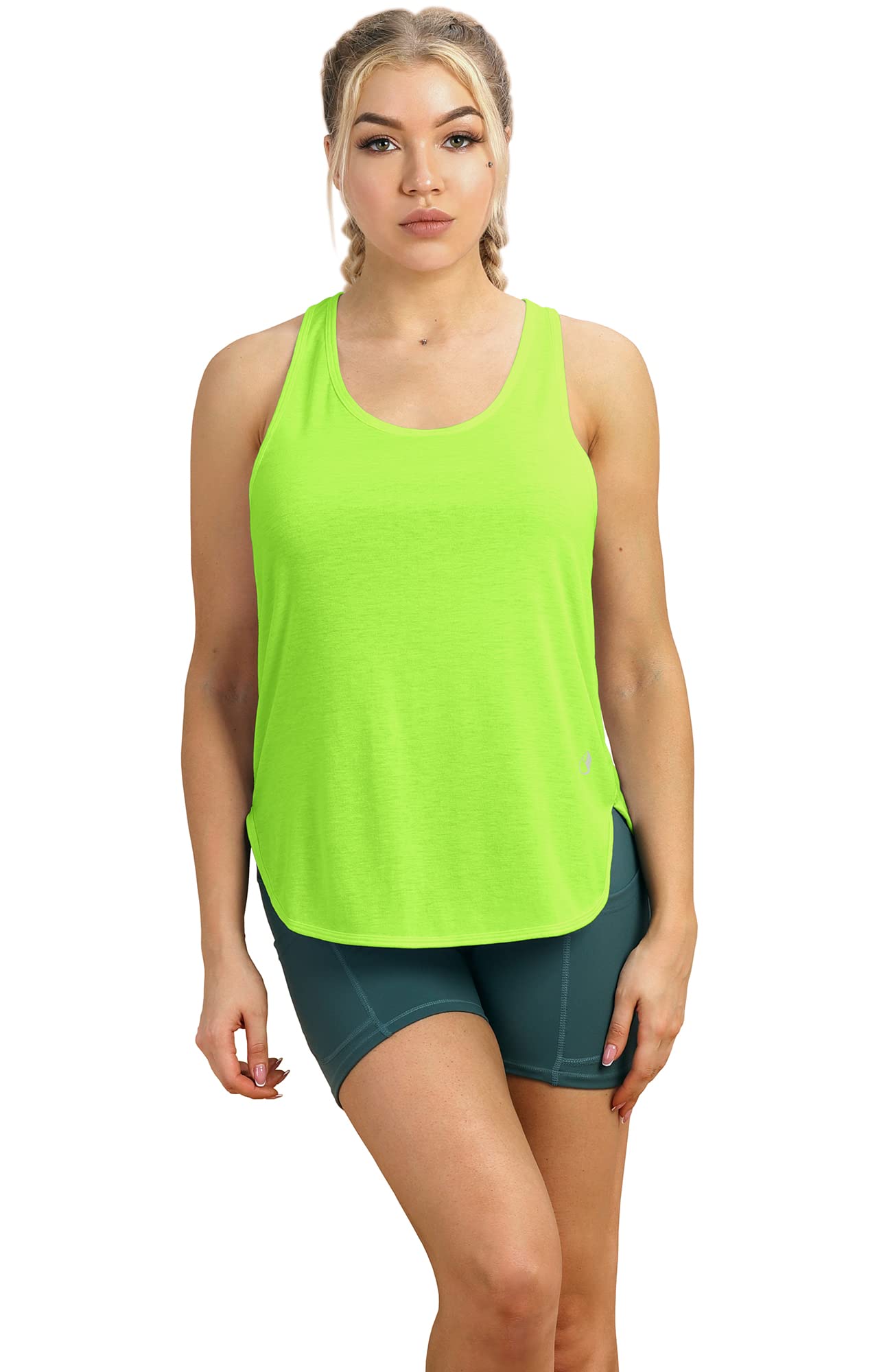 icyzone Camiseta sin Mangas de Fitness para Mujer Racerback Chaleco Deportivo - 3