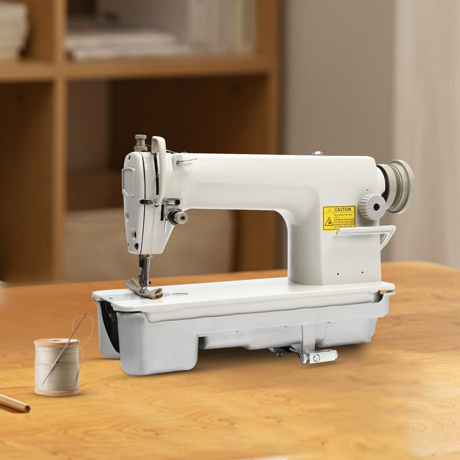 Industrienähmaschine Nähmaschine Automatische Lockstitch Maschine Dicke Material Leder Nähmaschine für Nähen und Reparieren von Taschen, Puppen Weiß