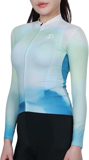 INBIKE Cycling Jersey Women Long Sleeve, Breathable Quick Dry Bike Shirt with 3 Rear Pockets, Reflective Biking Tops