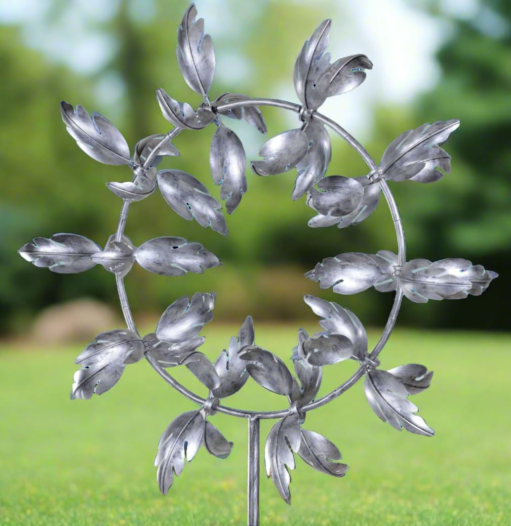 Marissa's Garden & Gift Silver Richmond Wind Sculpture Spinner Delivery 1-3 Business Days