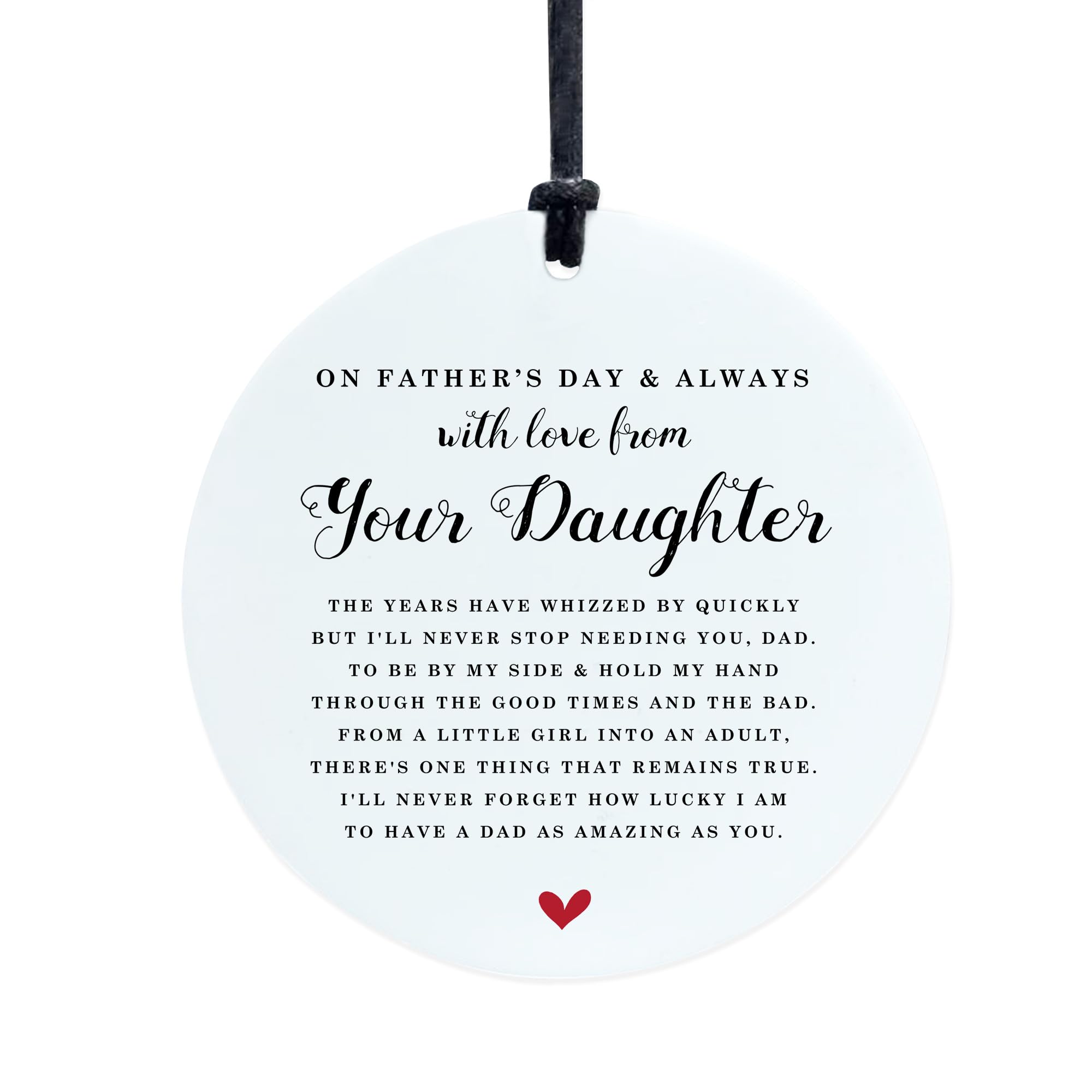 Red Ocean From Your Daughter Hanging Plaque For Dad Keepsake 100x100mm Sign For Him Dad Gifts From Daughter