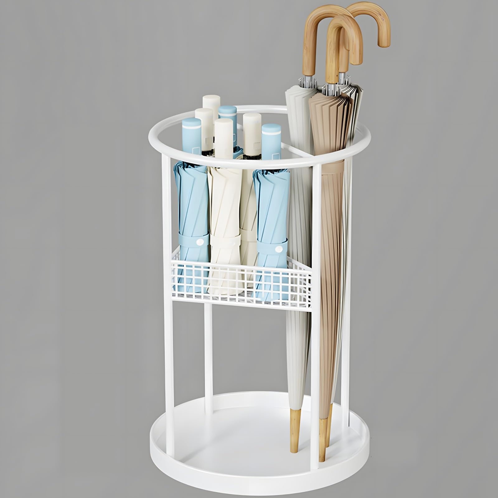 Porte-parapluie haut de gamme en métal robuste au design moderne