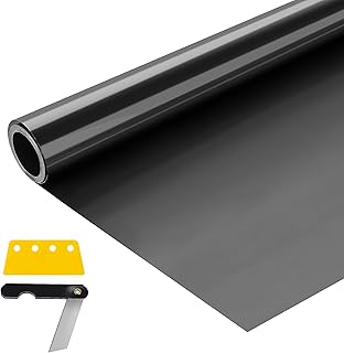 Trintion Car Window Tint Film 15% 6mx76cm Black Window Tint Film Roll Anti UV Heat-insulation Glare Tinting Dark Privacy Car Window Film