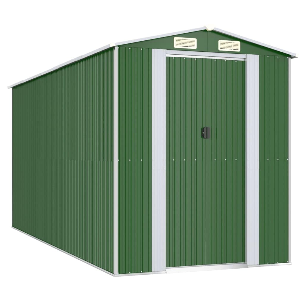 Générique Abri de Jardin Vert 192x440x223 cm Acier galvanisé,Maison & Jardin,Pelouses & Jardins,Vie en extérieur,Structures extérieures,Cabanes & abris de Jardin,3147430