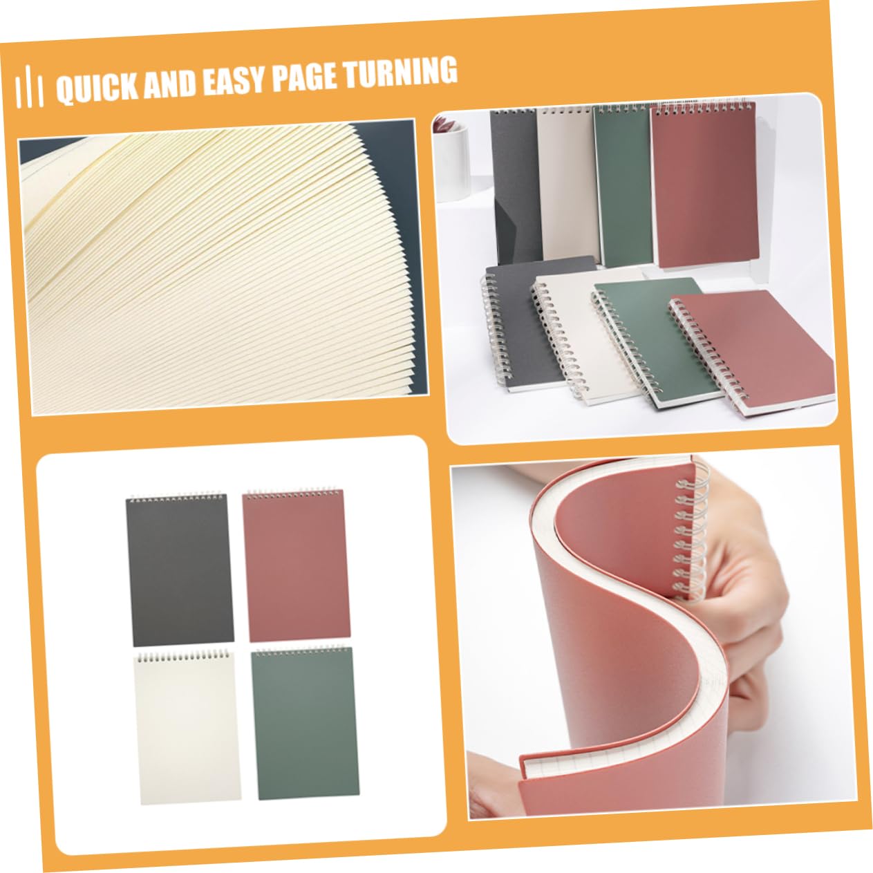 jojofuny 10pezzi Quaderni Con Chiusura Scatto Design Minimalista Pagine Righe Per Appunti Scuola Facile Trasportare