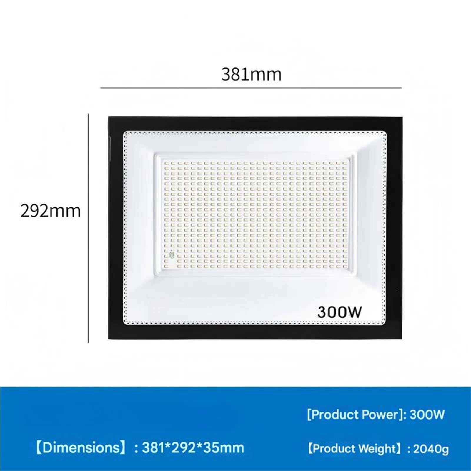 Mini proiettore da 300 W for esterni impermeabile Illuminazione a LED ultrasottile e a risparmio energetico Per garage, patio e portico